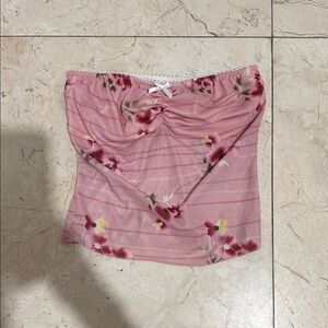 Floral Pink Tube Top